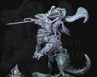 Drokzok Rider - Archvillain Games Printed Miniature | Dungeons & Dragons | Pathfinder | Tabletop