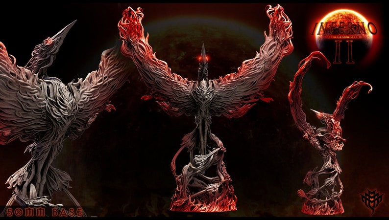 Scorched Skies Mini Monster Mayhem Printed Miniature Dungeons & Dragons Pathfinder Tabletop image 1