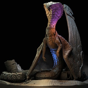 Cobra Dragon - Archvillain Games Printed Miniature | Dungeons & Dragons | Pathfinder | Tabletop