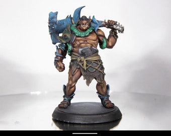 Behemoth, Coastal Barbarian Painted Model - Great Grimoire Printed Miniature | Dungeons & Dragons | Pathfinder | Tabletop