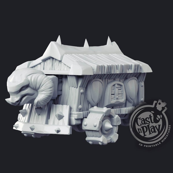 Battle Ram - Cast n Play Printed Miniature | Dungeons & Dragons | Pathfinder | Tabletop