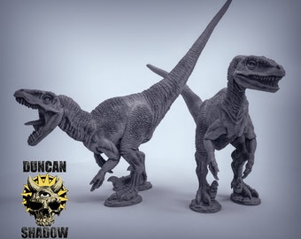 Velociraptors - Duncan Shadow Printed Miniature | Dungeons & Dragons | Pathfinder | Tabletop