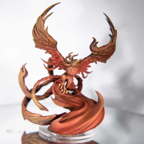 Modelo pintado Phoenix - Cast n Play Miniatura impresa / Dungeons & Dragons / Pathfinder / Tabletop