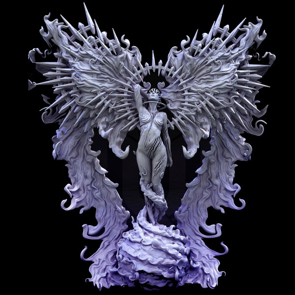 Angel, Solar Eclipsed Celestial - Mini Monster Mayhem Printed Miniature | Dungeons & Dragons | Pathfinder | Tabletop