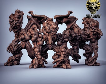 Air Mephits - 3 Duncan Shadow Printed Miniatures | Dungeons & Dragons | Pathfinder | Tabletop