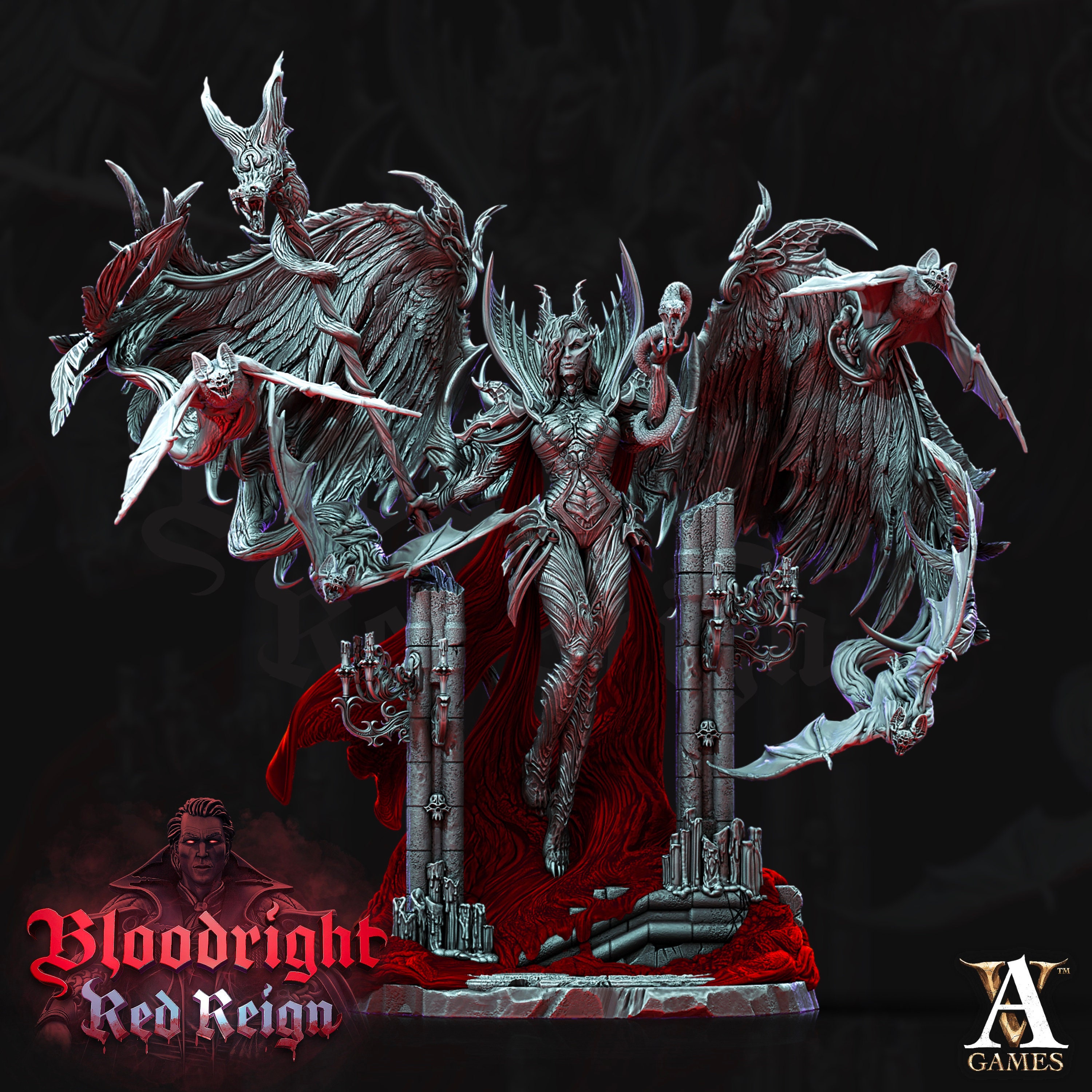 Lilith, Vampire Queen - Archvillain Games Printed Miniature Lilith, Vampire Queen - Archvillain Games Printed Miniature