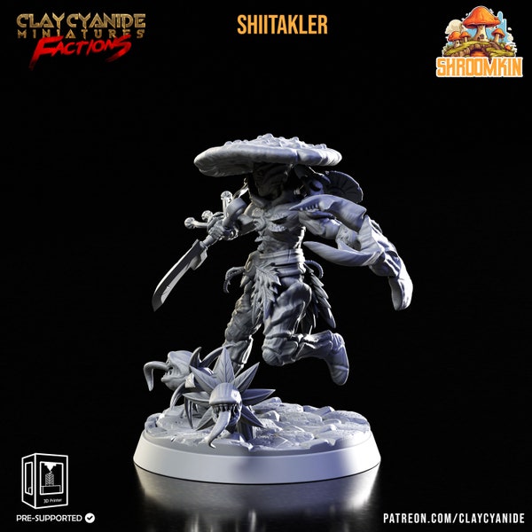 Shiitakler - Clay Cyanide Printed Miniature | Dungeons & Dragons | Pathfinder | Tabletop