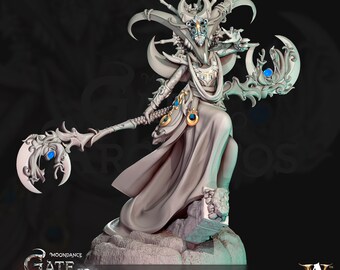 Mage of the Crescent -  Archvillain Games Printed Miniatures | Dungeons & Dragons | Pathfinder | Tabletop