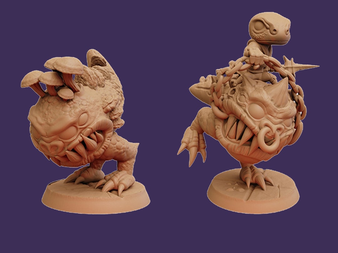 Squigs 2 Dice Heads Printed Miniatures Dungeons & Dragons Pathfinder