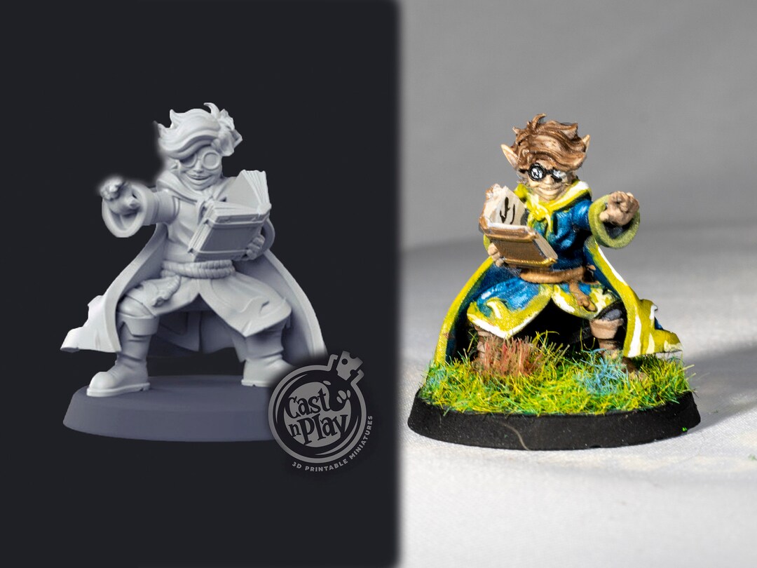Apprentice Wizard Cast N Play Printed Miniature Dungeons &amp; Dragons ...