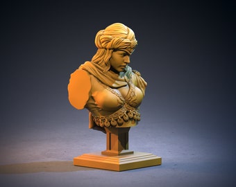 Scheherazade Bust - Clay Cyanide Printed Miniature | Dungeons & Dragons | Pathfinder | Tabletop