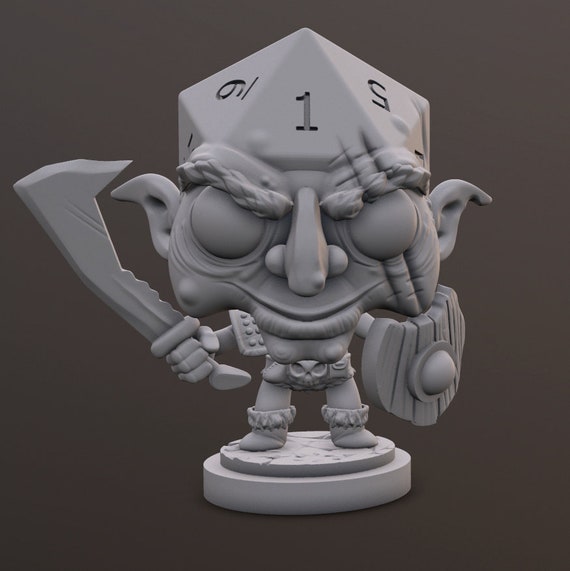 Miniature Toys Dice Head Tabletop Goblin Pathfinder Dice Heads Printed