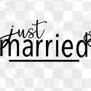 Just Married PNG/Bride To Be/Honeymoon/Wedding image 3