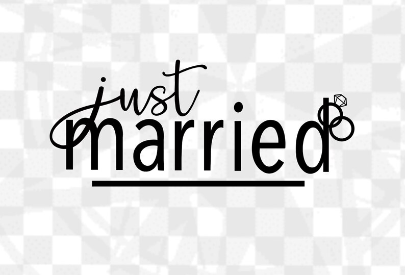 Just Married PNG/Bride To Be/Honeymoon/Wedding image 3