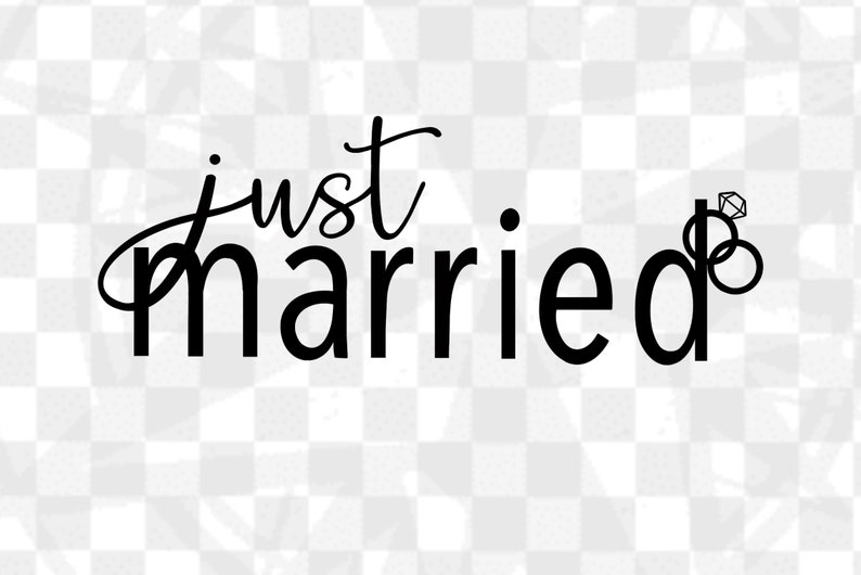 Just Married PNG/Bride To Be/Honeymoon/Wedding image 2