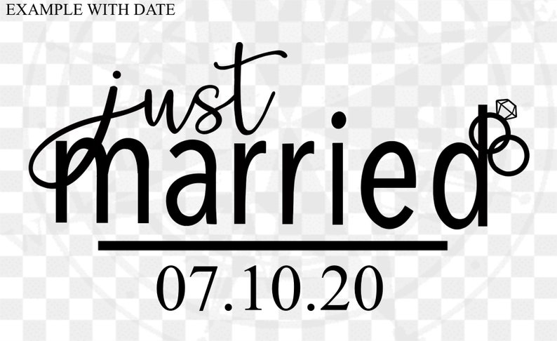Just Married PNG/Bride To Be/Honeymoon/Wedding image 4