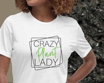 Crazy Plant Lady t-shirt, Flower heart shirt, Plant lady shirt, Plant shirt, Gardening shirt, caffeine and plants t-shirt, Plant shirt