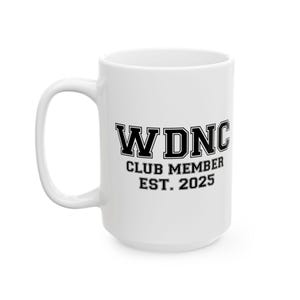 WDNC Clublid 2025 Het kan ons niet schelen Mok koffiekop, kantoorinrichting, huis en keuken, verjaardagscadeau voor vrouwen ouder dan 50 perimenopauze
