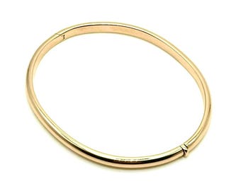 18K Yellow Gold Bangle - Italian Design - 18K Yellow Gold Bracelet - Italian Bangle - Polished Gold - For Women - Real Gold