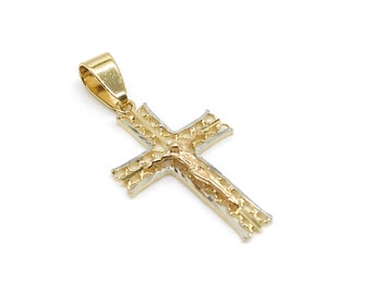 18k Gold Crucifix - Etsy