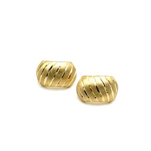 Elegant Yellow Earrings in 18k Gold • Handmade by Italian Artisans • Perfect gift for your loved one • 18K Gold Matte Stud Earrings