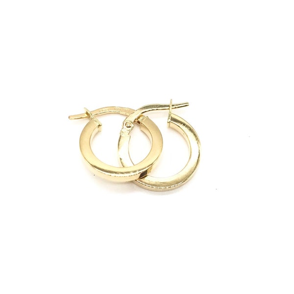 Boucles d’oreilles Cerceau Femme en Or Jaune 18KT • Boucles d’oreilles en or féminin • 18K Solid Gold • Made in Italy