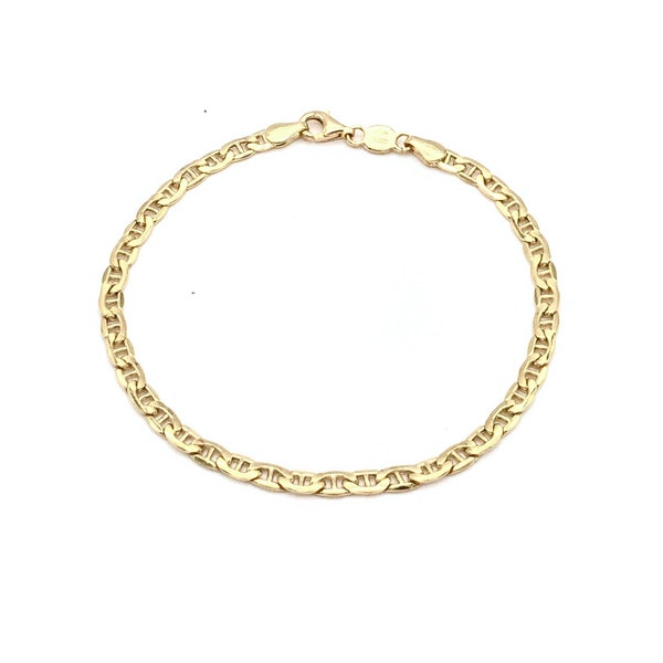 Bracelet en or jaune 18 carats • Bracelet pour homme • Bracelet en or jaune 18 carats • Bracelet chaîne d'ancre • Or massif 18 carats • Fabriqué en Italie