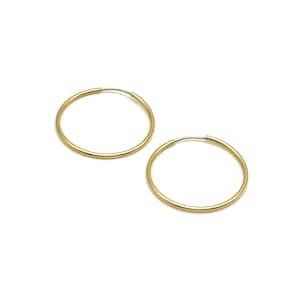 18K Yellow Gold Women’s Hoop Earrings - Women&#39;s Gold Earrings - 18K Yellow Gold Hoops - Made in Italy