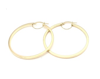 18K Yellow Gold Dainty Hoop Earrings • Real Gold • Polished Gold • Italian Hoops Earrings • Gold Hoops • Gift for Her • Made in Italy