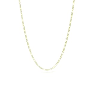 Figaro-Kette für Damen und Herren aus 18-karätigem Gelbgold, handgefertigt mit schlichtem und elegantem Design, 3 + 1 Halskette, handgefertigt in Italien