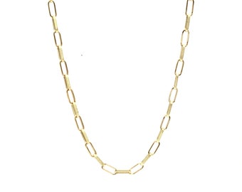 Collar de oro amarillo de 18 quilates para mujer y hombre • Collar de oro para hombre • Oro macizo • Hecho en Italia