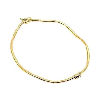 18K Gold Twisted Bangle - Real Gold Bangle - Yellow Gold Bracelet - Italian Yellow Gold Bangle - Polished Bangle - Italian Design - Handmade