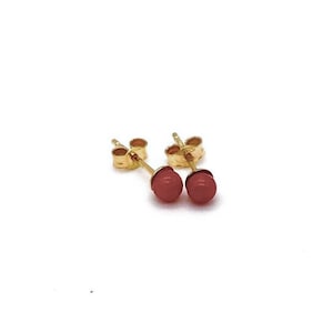 Simple Yellow Gold Studs • 18k Gold • Solid Gold • Ball Posts • Tiny Studs • Small Round Posts • Minimalist Studs • Made in Italy