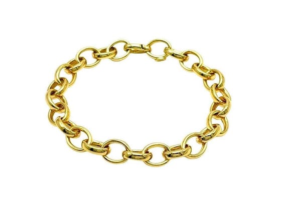 Buy 18K Yellow Gold Oval Link Bracelet - 7.70