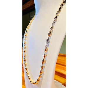 18K Yellow Gold Necklace • Great Gift for Him • Men&#39;s and Women&#39;s Chain • Handmade Necklace • 18K Gold Chain Necklace • Italian Design