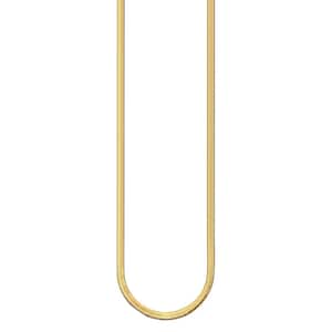 Collier à chevrons en or massif 18KT - Chaîne à maillons plats de 2 mm - Collier de chaîne à chevrons - Chaîne en or tendance
