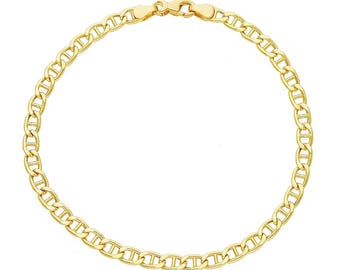 モ*ー様 18金 チェーンブレスレット新品未使用　男性女性兼用 18Kゴールド マリナーチェーンブレスレット：ハンドメイド アンカー