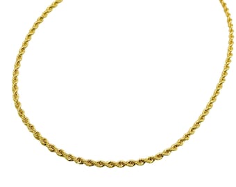 Buy 18K Gold 4MM Rope Chain Necklace for Men and Women Braided