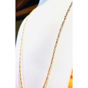 18 KT Gelbgold Halskette für Herren und Damen - Gelbgold Herrenkette - Gelbgold Damenkette - Gelbgoldkette - 750 Gelbgold Halskette