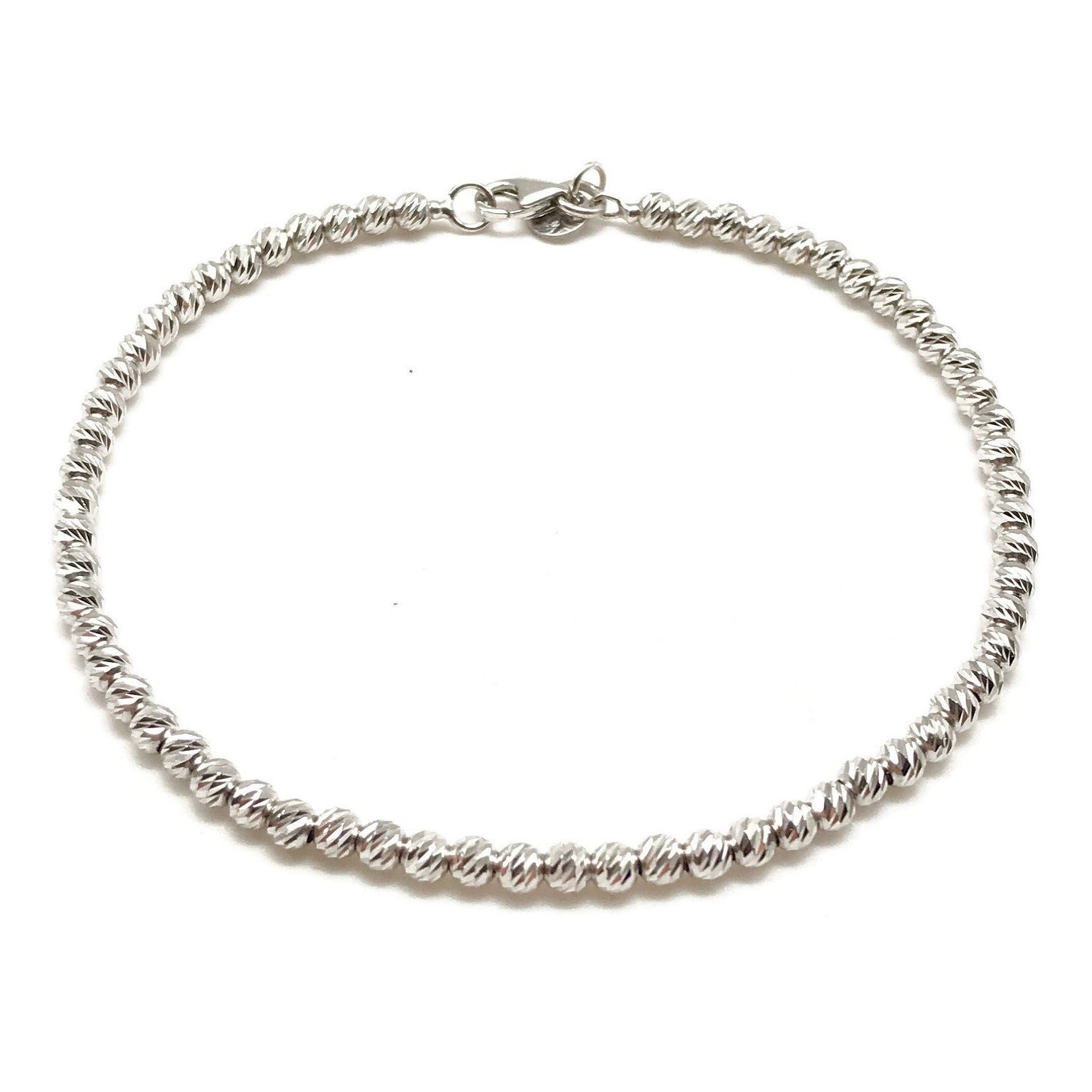 Women's 18K Charm Bracelet with Swarovski Elements - White Gold Plated Unbranded