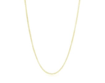 18K Yellow Gold Firenze Cuban Link Chain • Women’s Gold Chain • Men&#39;s Gold Chain  • Real Gold Chain • Gold Miami Cuban Link Chain • Handmade