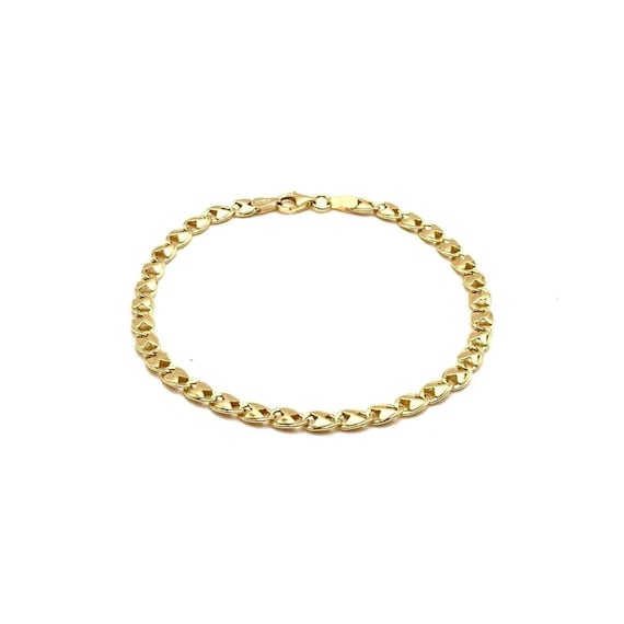 Polished Steel Men's Bracelet - Gold | Konga Online Shopping