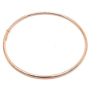 Pulsera Rígida en Oro Rosa 18KT - Espesor 2 mm - Pulsera en Oro Rosa 750 - Pulsera Rígida en Oro Italiano - Pulsera en Oro Pulido