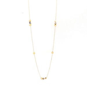 Damenhalskette 18 KT in Gelb- und Weißgold - Damen Goldhalskette - 18K Goldhalskette - Made in Italy