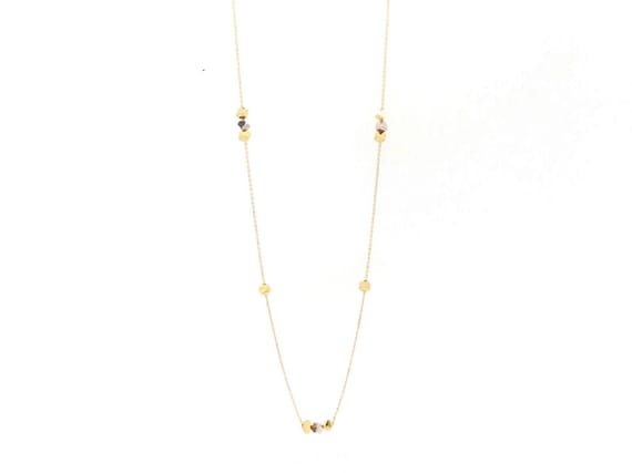 Collana Donna 18KT in Oro Giallo e Bianco - Women's Gold Necklace - 18K Gold Necklace - Made in Italy
