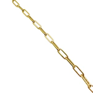 May include: A gold chain bracelet with a simple, linked design.