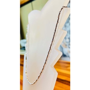 18K White Gold Necklace for Men • Perfect Gift for Him • Men&#39;s Chain • 18K White Gold Chain for Men • Real White Gold • Italian Necklace