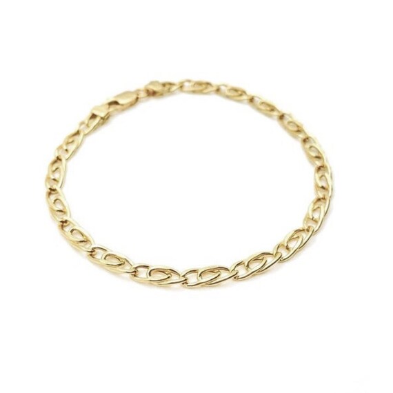 Buy 18K Yellow Gold Bracelet for Men and Women Italian Design Fashion  Jewelry Handmade Bracelet Great Gift Online in India - Etsy