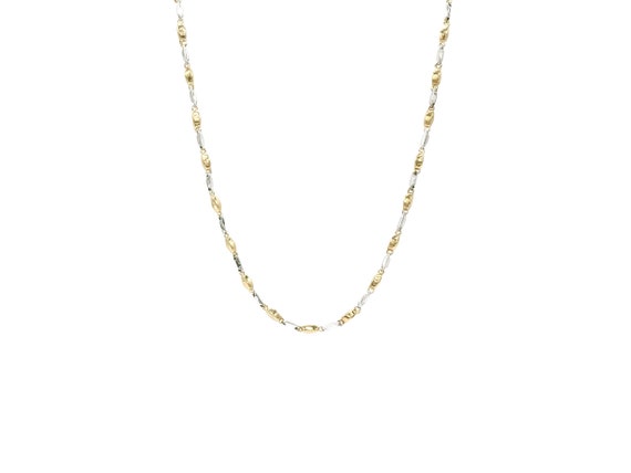 18K Two tone Gold Necklace for Men Modern Chain for Men Men s