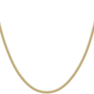 Collana In Oro Giallo 10 Kt Massiccio A Spina Di Pesce – Catena Flessibile 3 Mm, Lunghezza 16 Pollici, Made In Italy - Foto 12